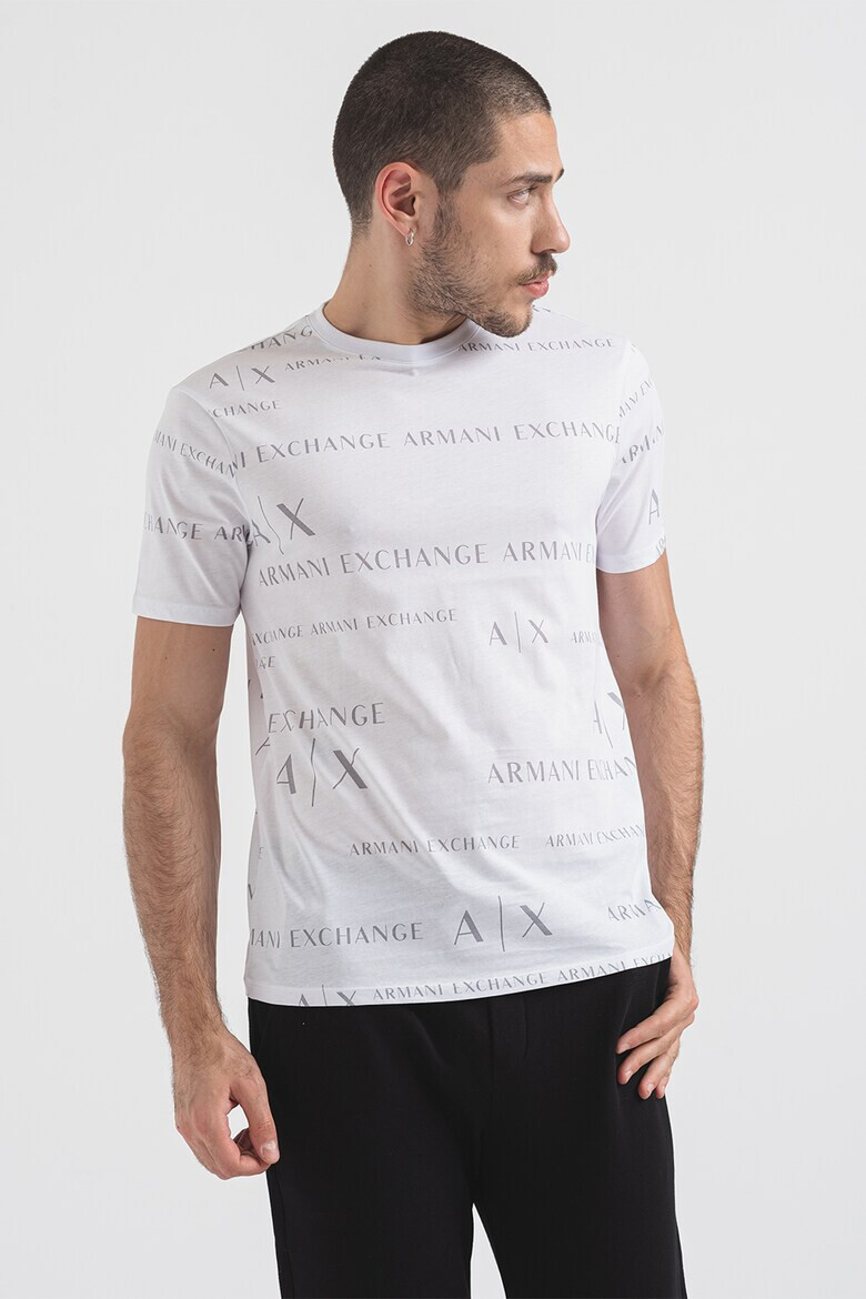 ARMANI EXCHANGE Памучна тениска с лого - Pepit.bg