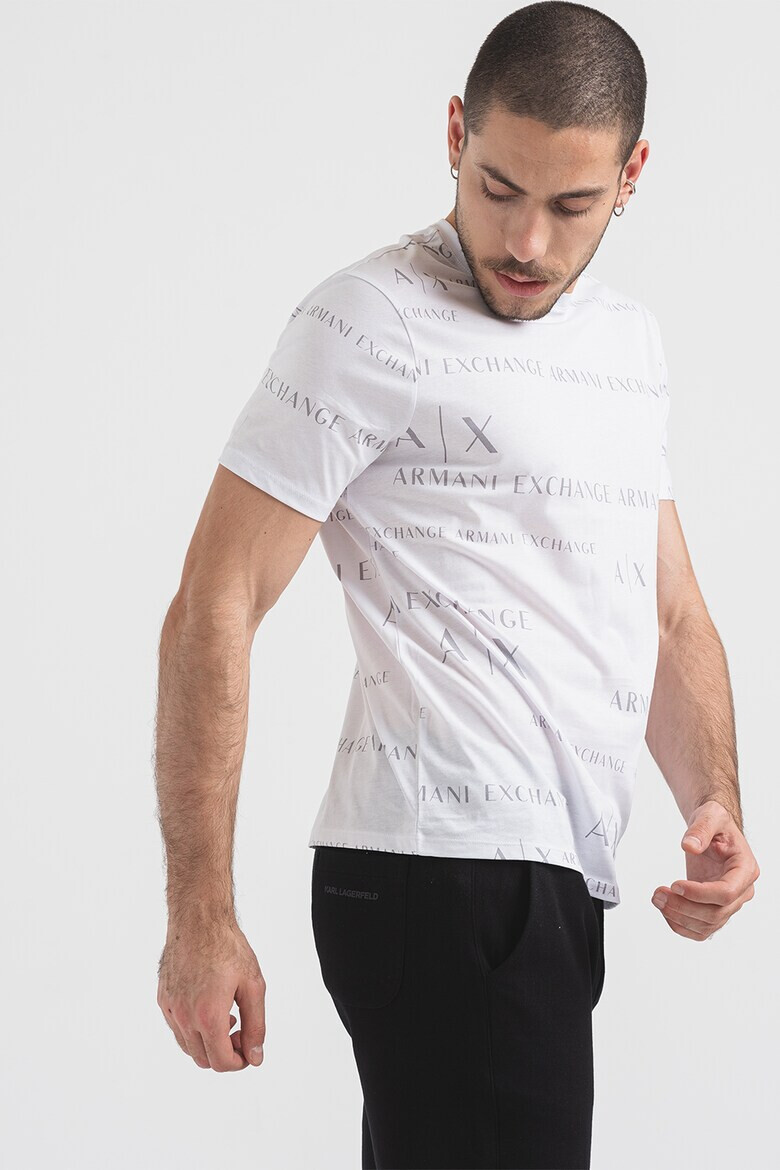 ARMANI EXCHANGE Памучна тениска с лого - Pepit.bg
