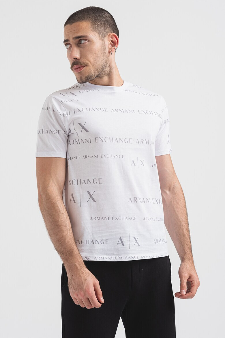 ARMANI EXCHANGE Памучна тениска с лого - Pepit.bg