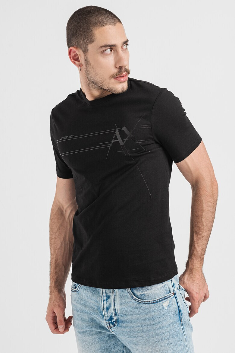 ARMANI EXCHANGE Памучна тениска с лого - Pepit.bg