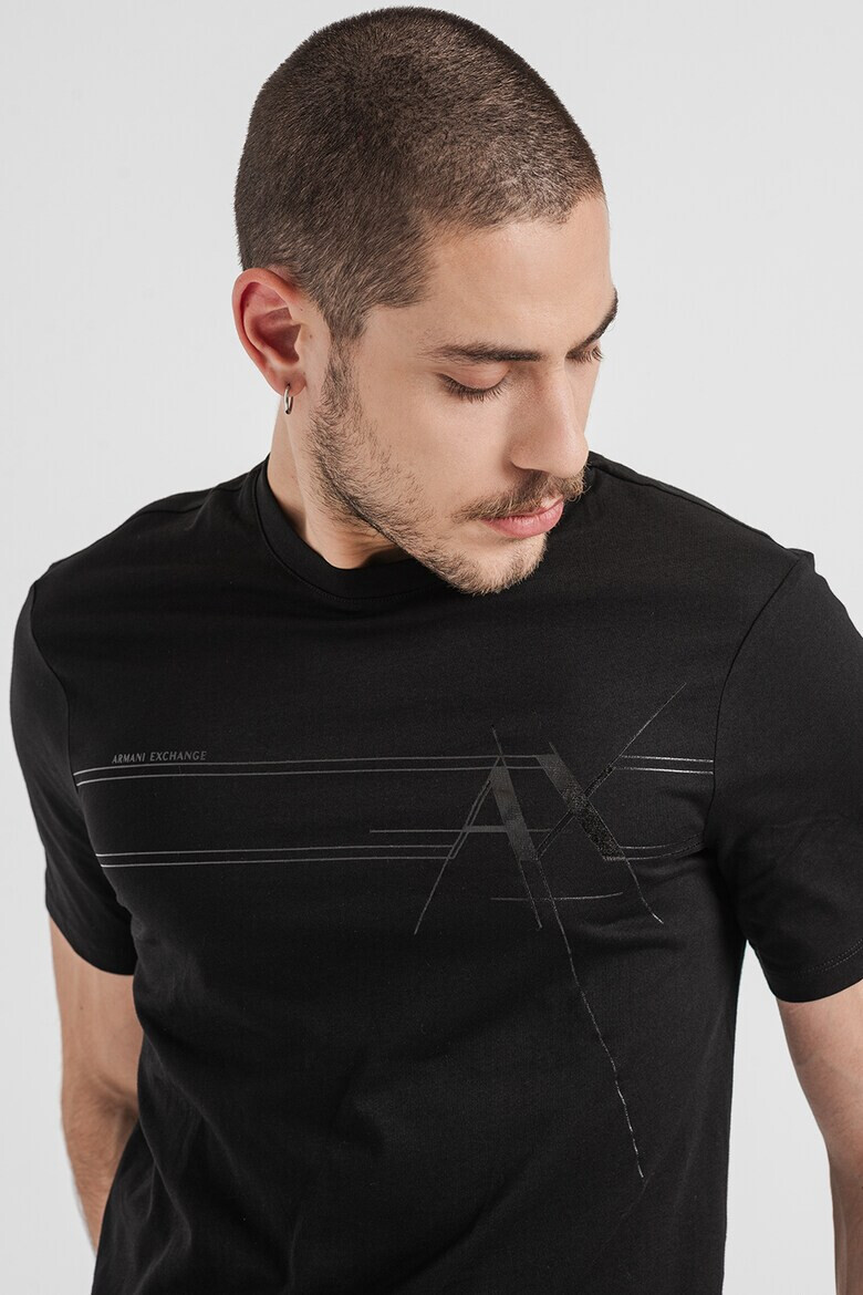 ARMANI EXCHANGE Памучна тениска с лого - Pepit.bg