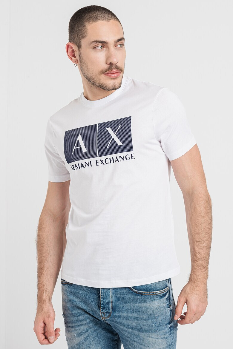 ARMANI EXCHANGE Памучна тениска с лого - Pepit.bg