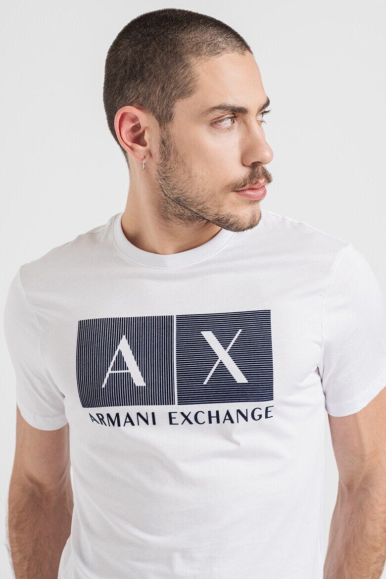 ARMANI EXCHANGE Памучна тениска с лого - Pepit.bg