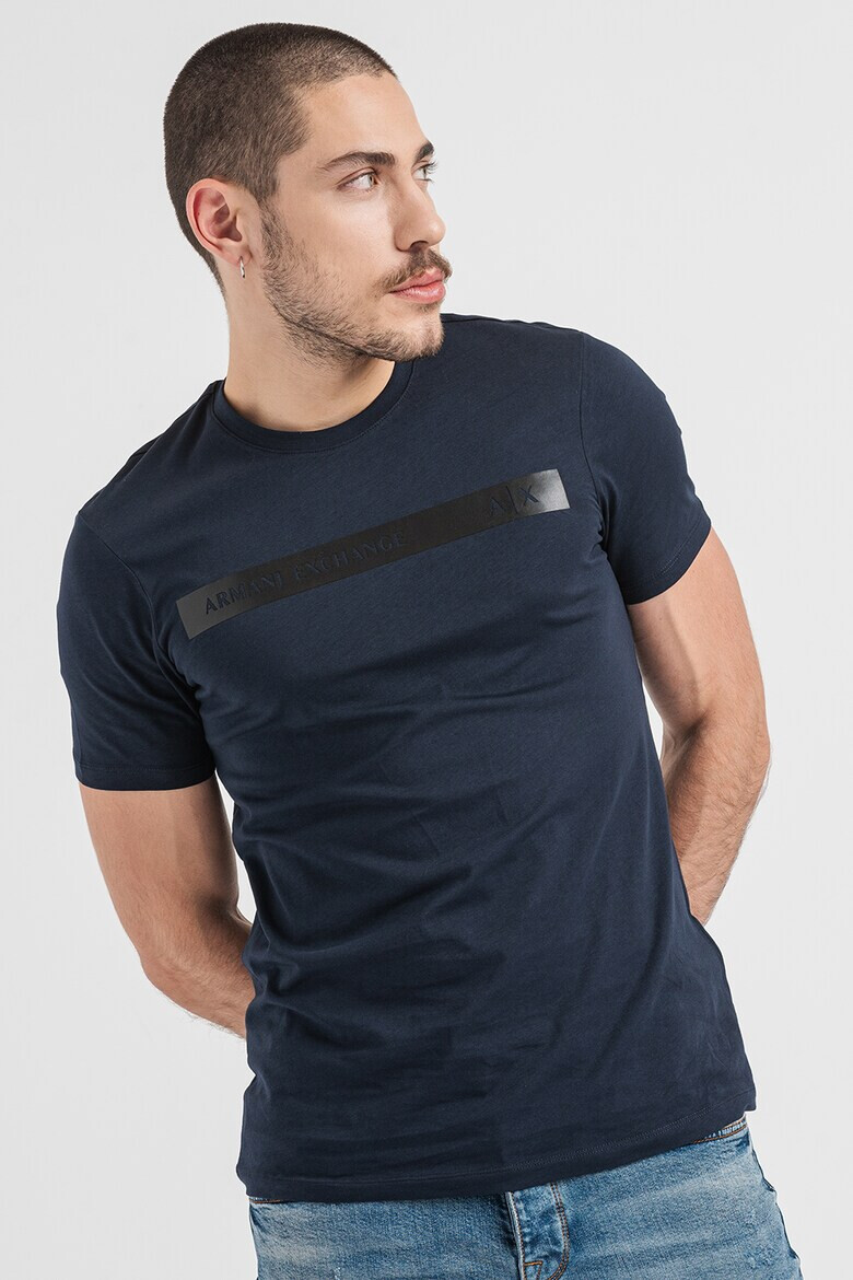 ARMANI EXCHANGE Памучна тениска с лого - Pepit.bg