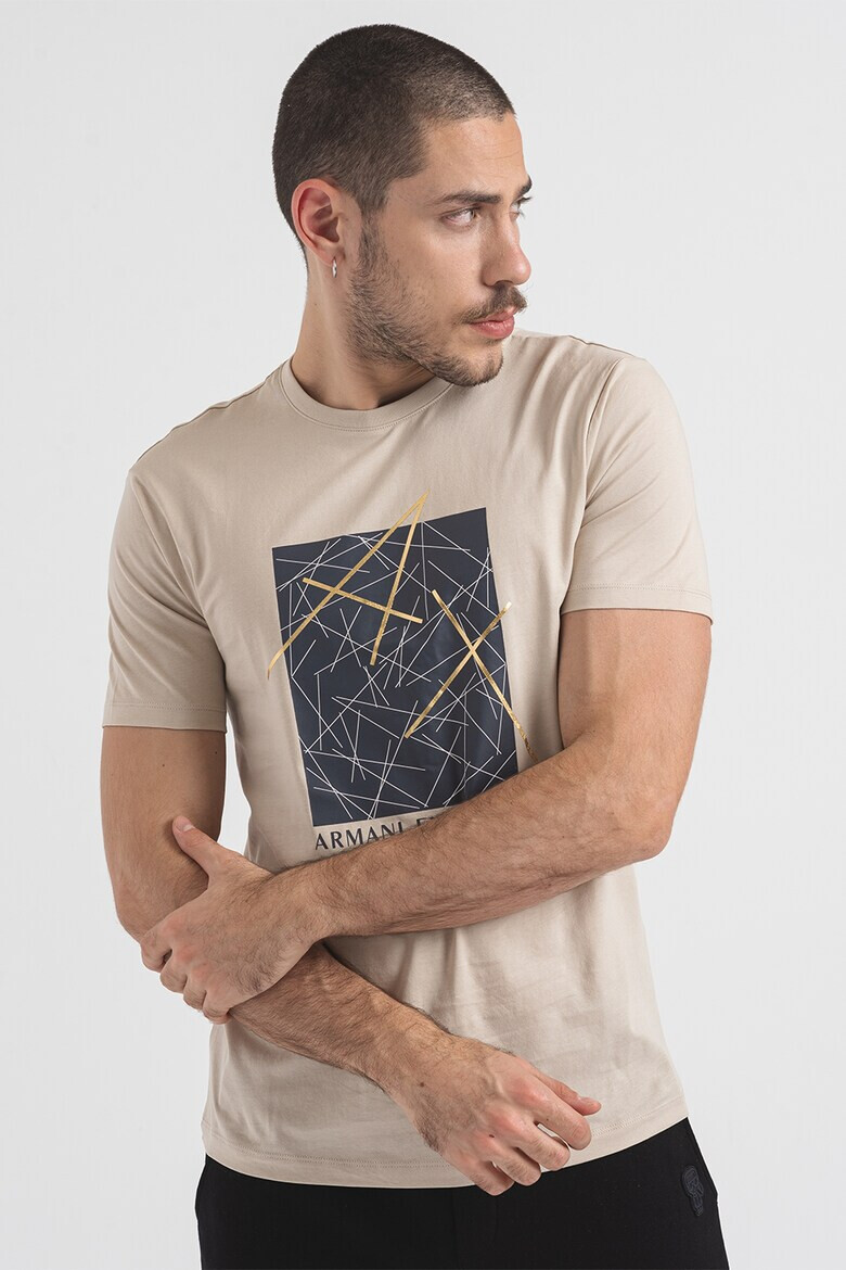 ARMANI EXCHANGE Памучна тениска с лого - Pepit.bg