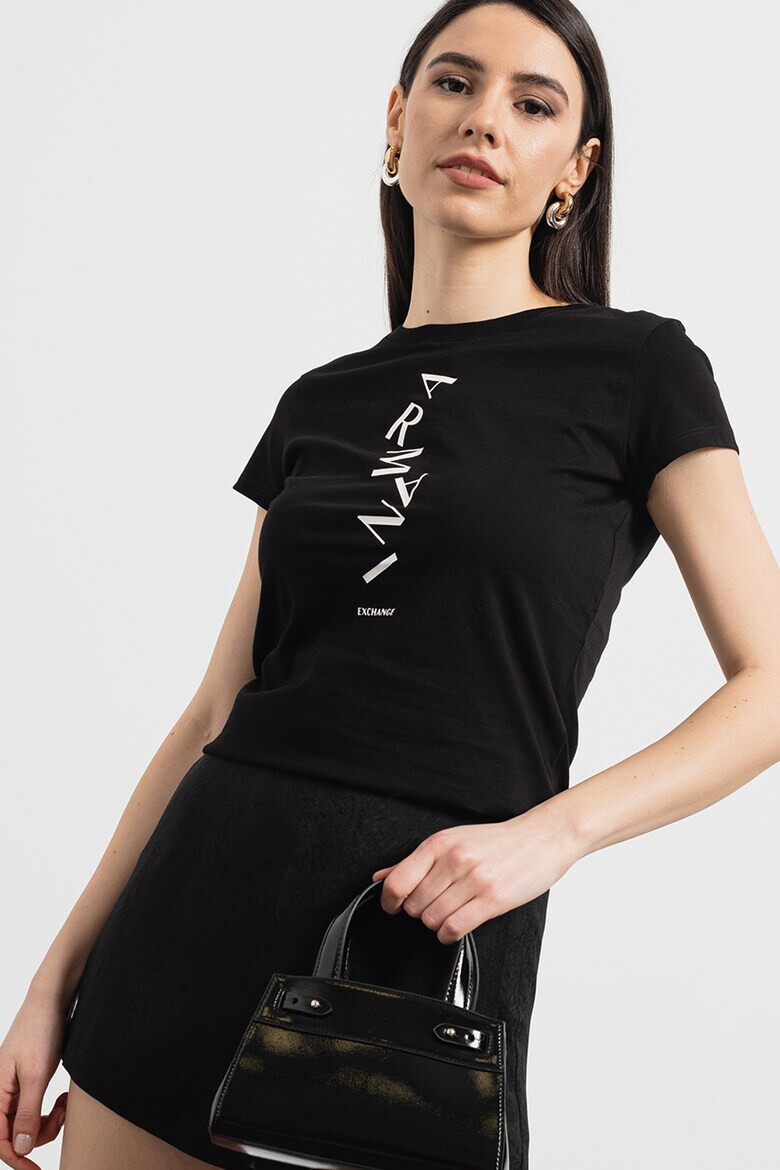 ARMANI EXCHANGE Памучна тениска с лого - Pepit.bg
