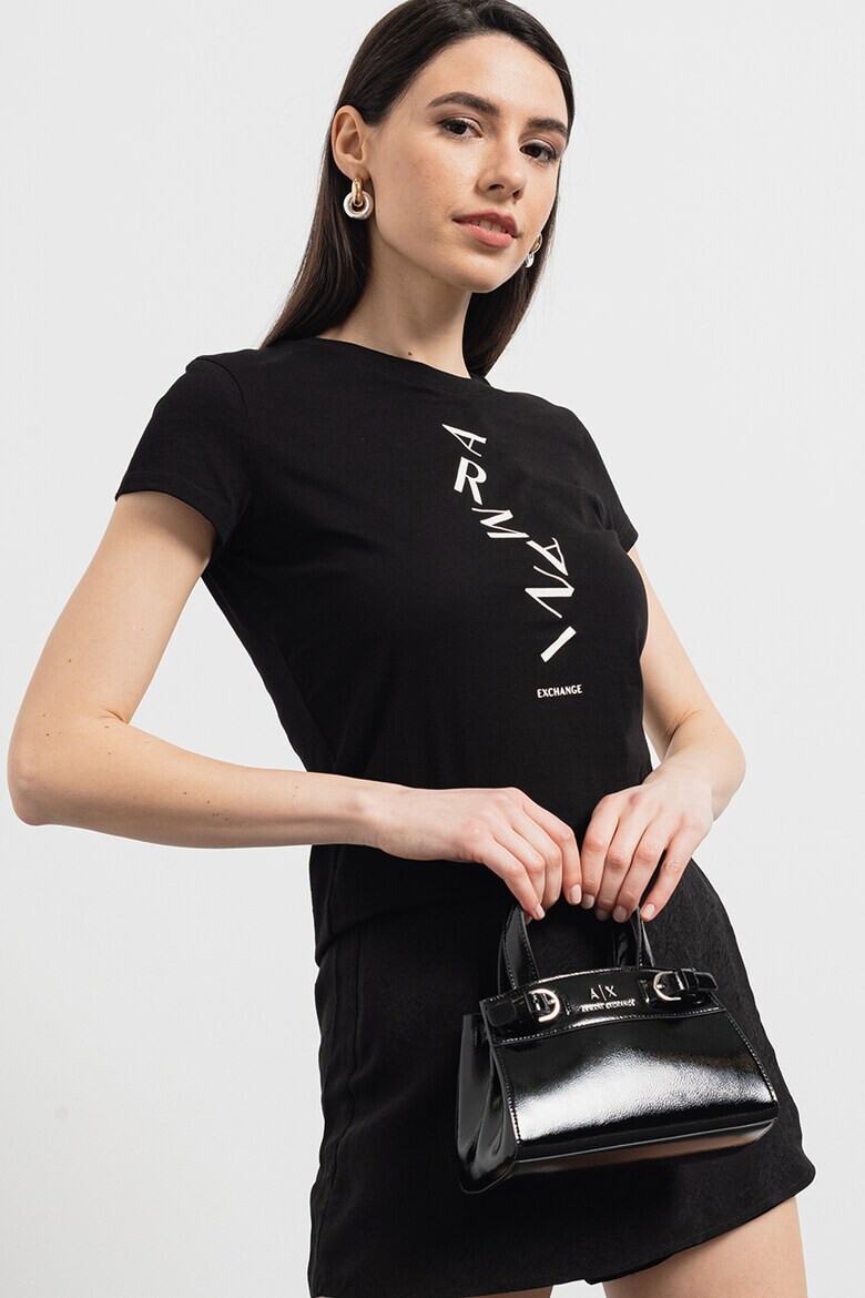 ARMANI EXCHANGE Памучна тениска с лого - Pepit.bg