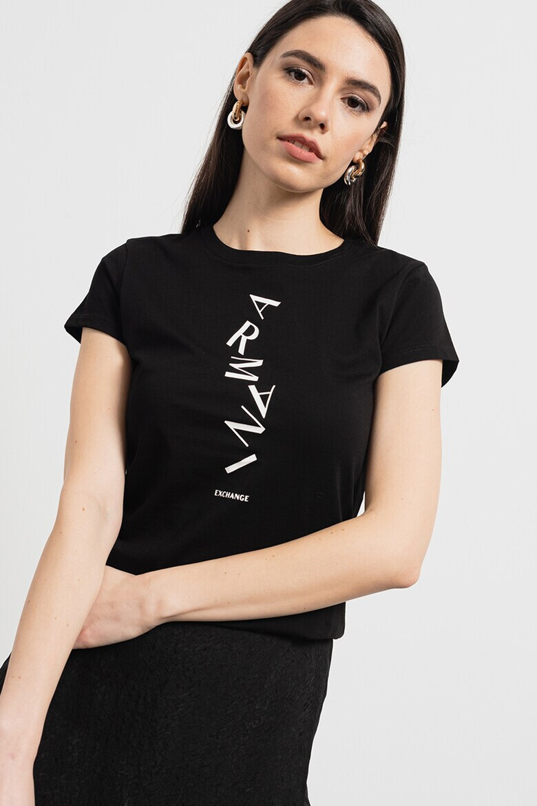 ARMANI EXCHANGE Памучна тениска с лого - Pepit.bg