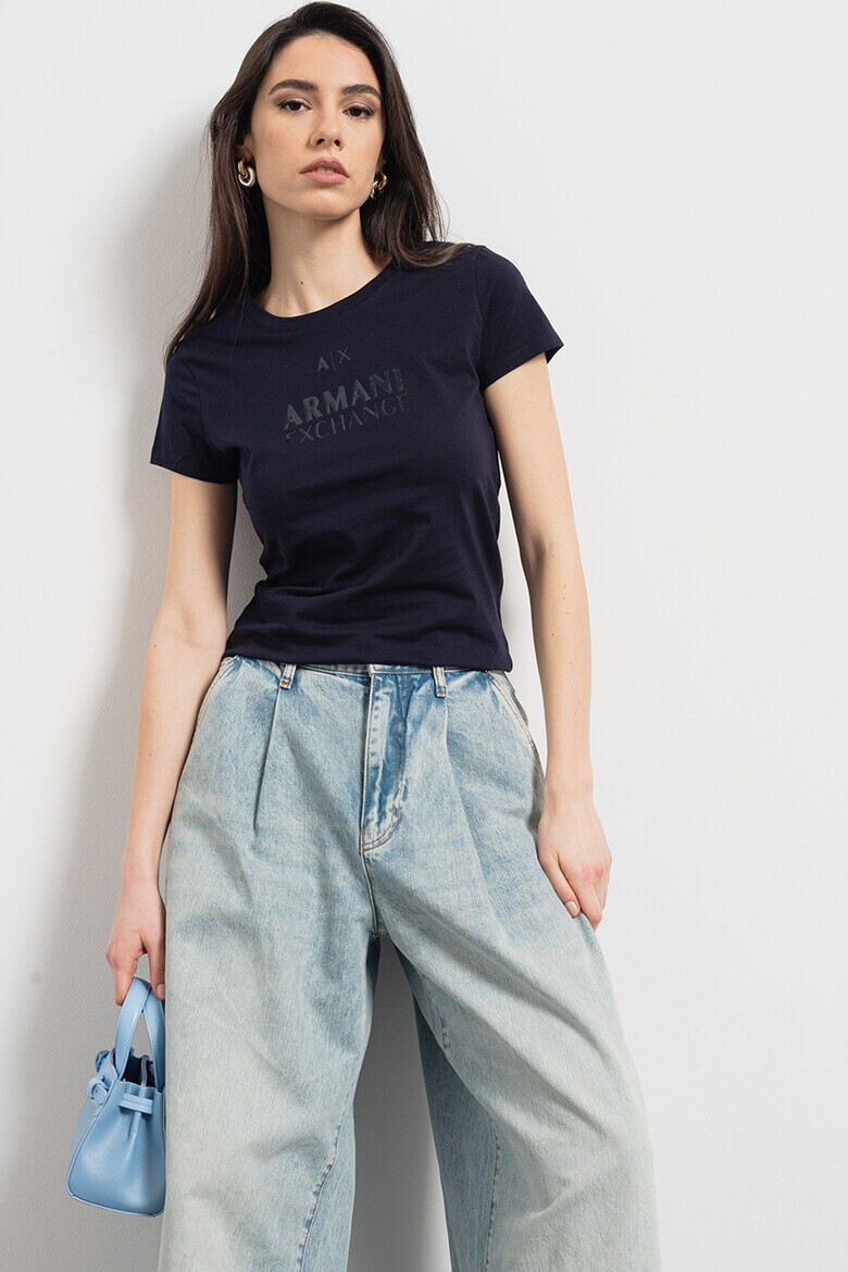 ARMANI EXCHANGE Памучна тениска с лого - Pepit.bg