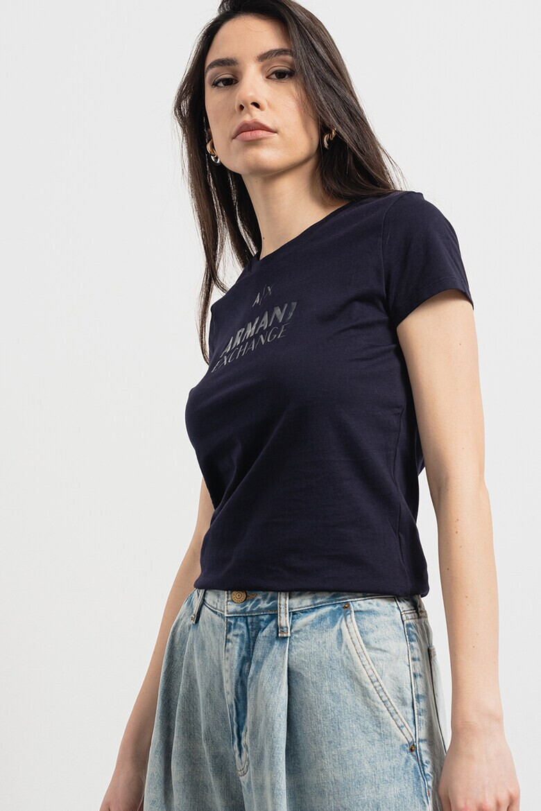 ARMANI EXCHANGE Памучна тениска с лого - Pepit.bg