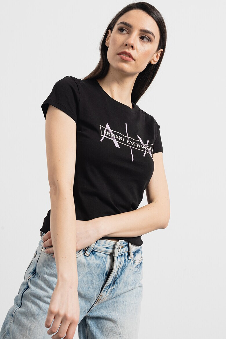 ARMANI EXCHANGE Памучна тениска с лого - Pepit.bg