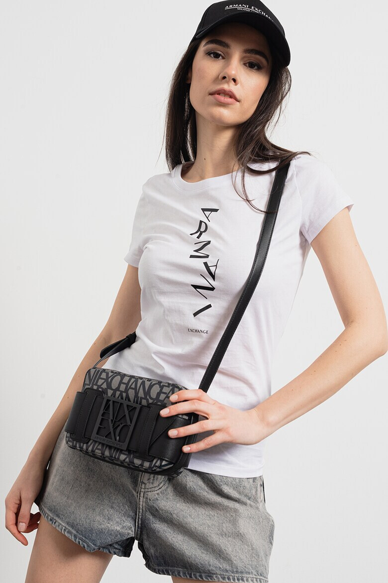 ARMANI EXCHANGE Памучна тениска с лого - Pepit.bg