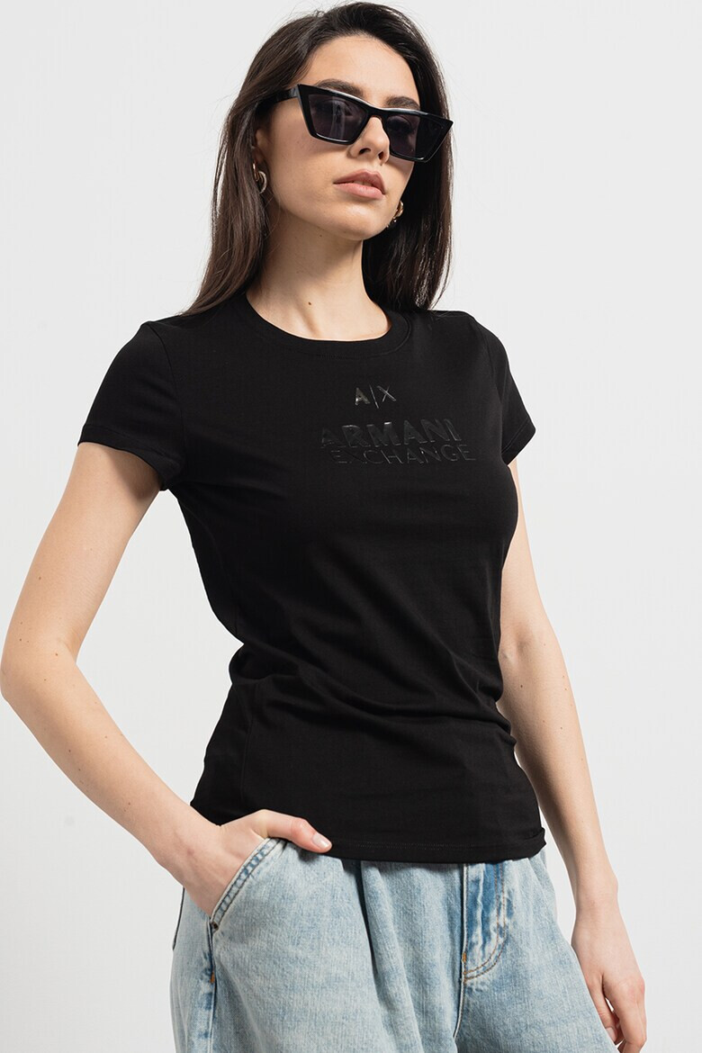 ARMANI EXCHANGE Памучна тениска с лого - Pepit.bg