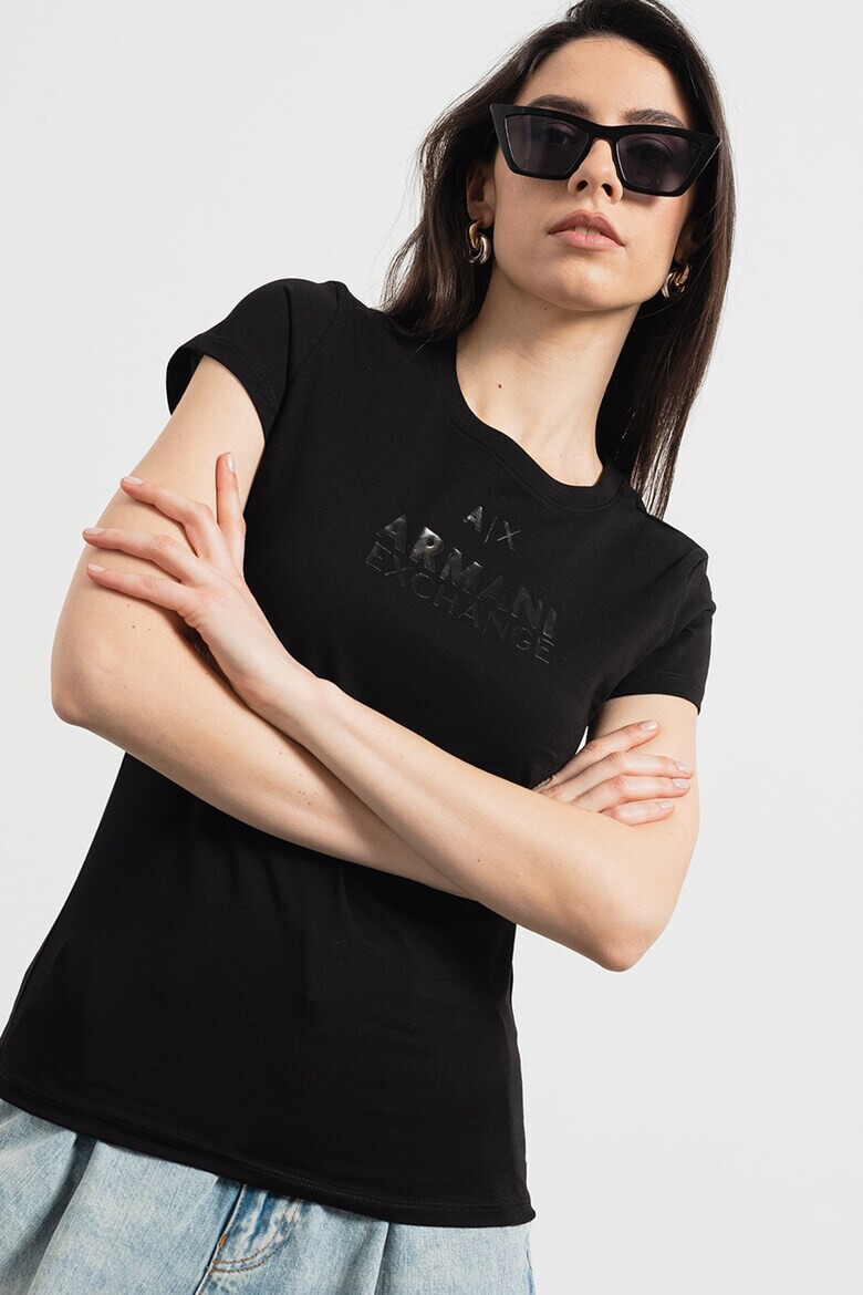 ARMANI EXCHANGE Памучна тениска с лого - Pepit.bg