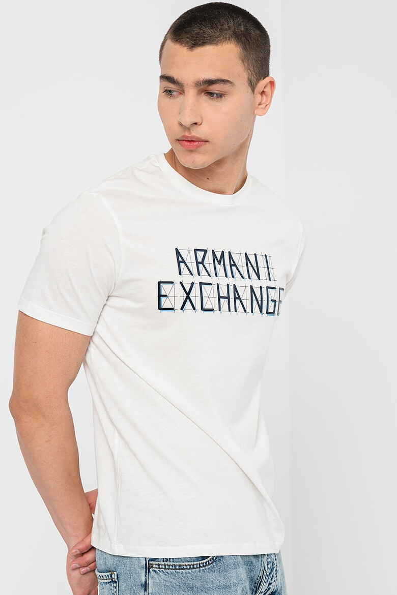 ARMANI EXCHANGE Памучна тениска с лого - Pepit.bg