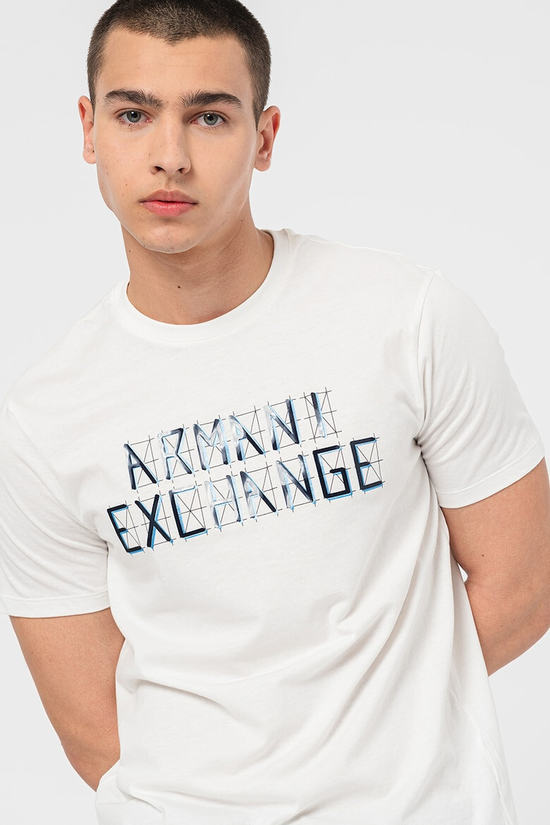 ARMANI EXCHANGE Памучна тениска с лого - Pepit.bg