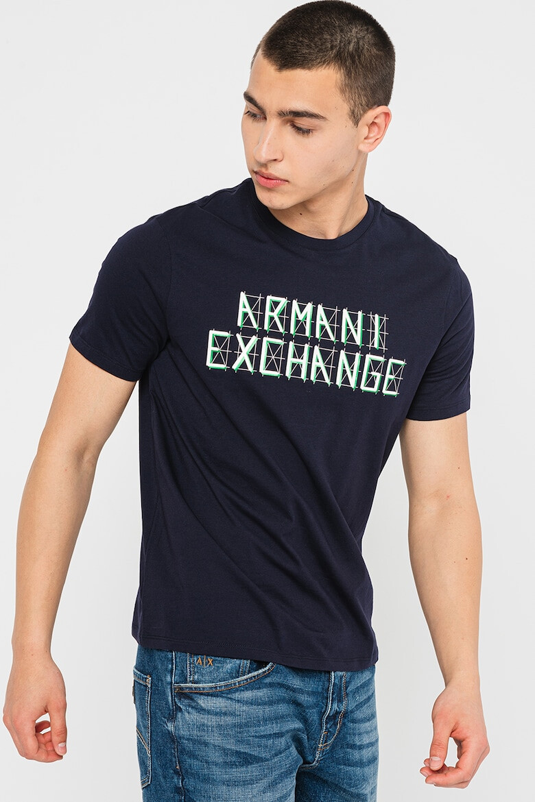 ARMANI EXCHANGE Памучна тениска с лого - Pepit.bg