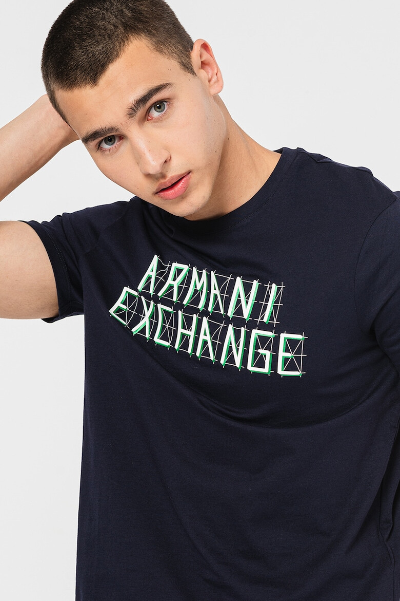 ARMANI EXCHANGE Памучна тениска с лого - Pepit.bg