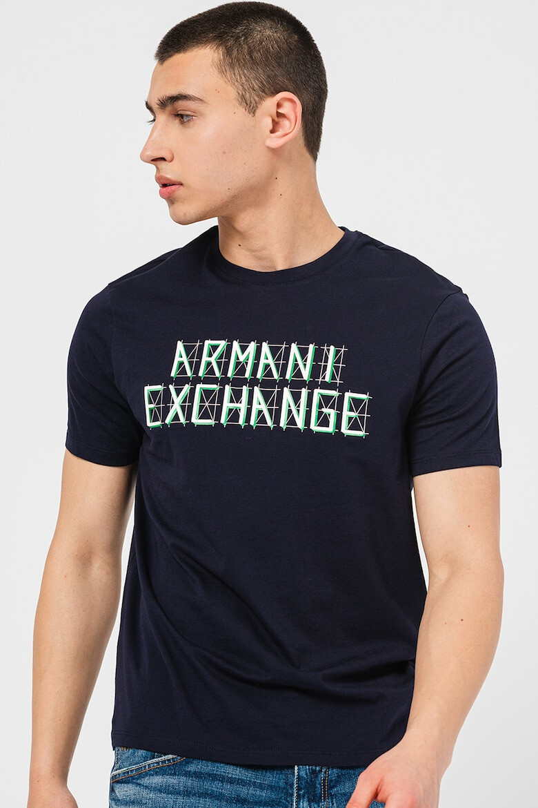 ARMANI EXCHANGE Памучна тениска с лого - Pepit.bg