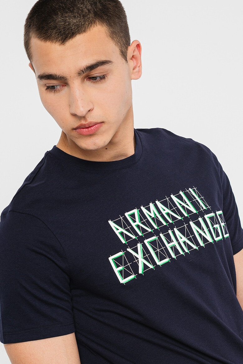 ARMANI EXCHANGE Памучна тениска с лого - Pepit.bg