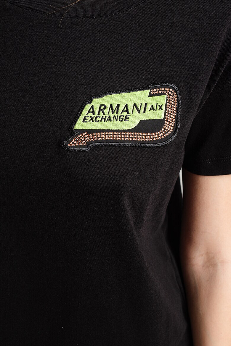 ARMANI EXCHANGE Памучна тениска с лого - Pepit.bg
