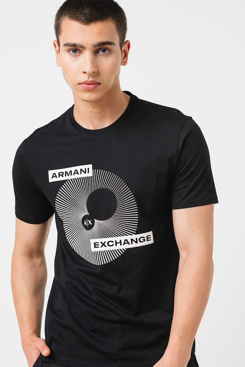 ARMANI EXCHANGE Памучна тениска с лого - Pepit.bg