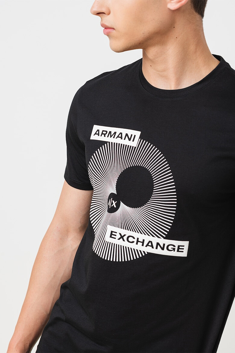 ARMANI EXCHANGE Памучна тениска с лого - Pepit.bg