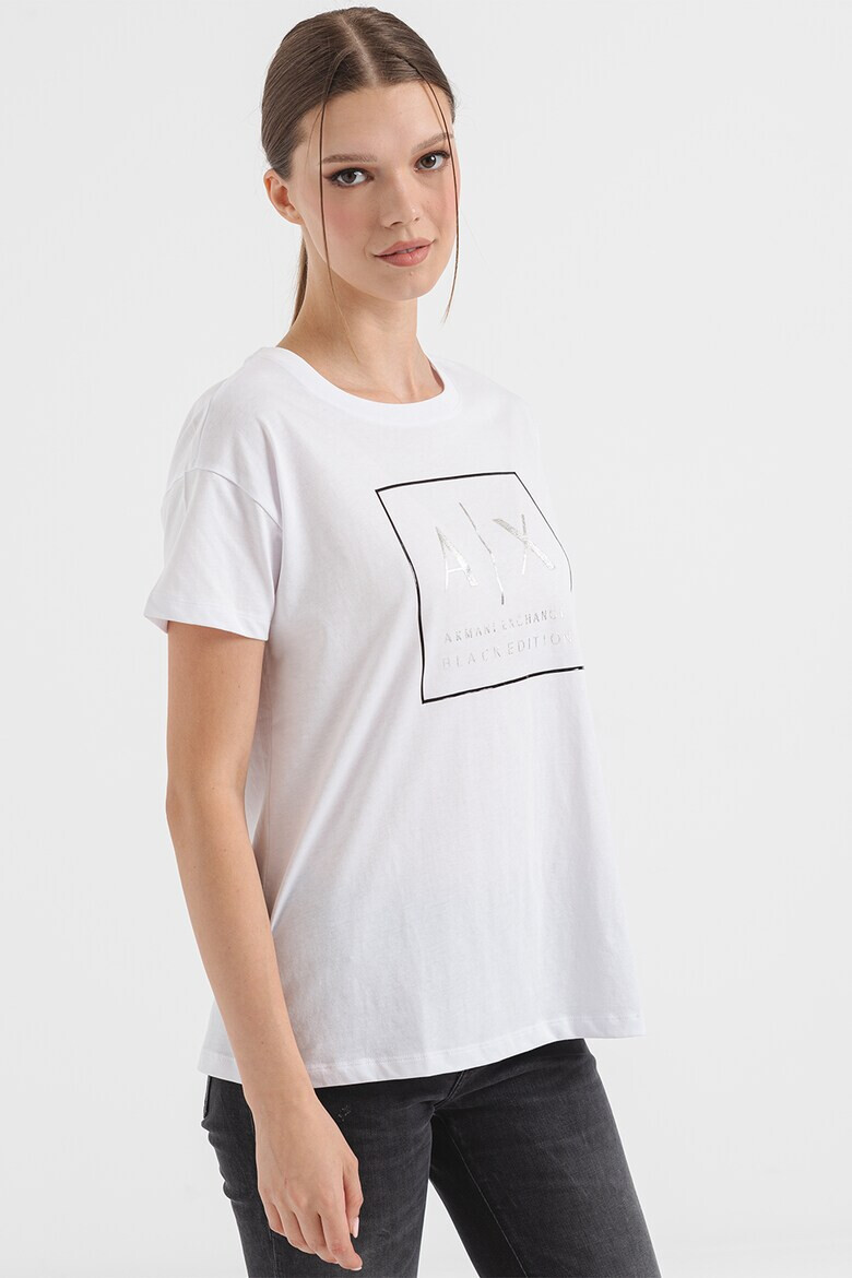 ARMANI EXCHANGE Памучна тениска с лого - Pepit.bg
