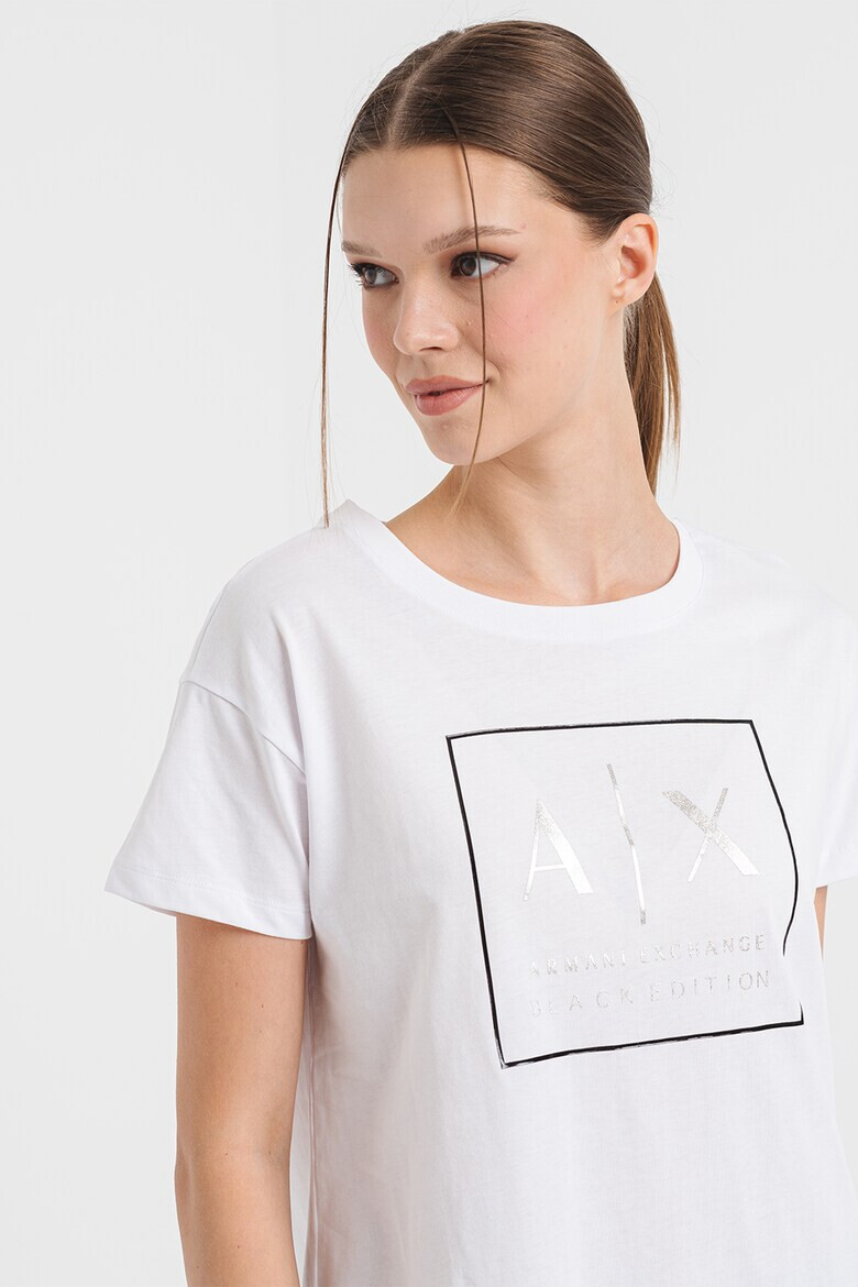 ARMANI EXCHANGE Памучна тениска с лого - Pepit.bg