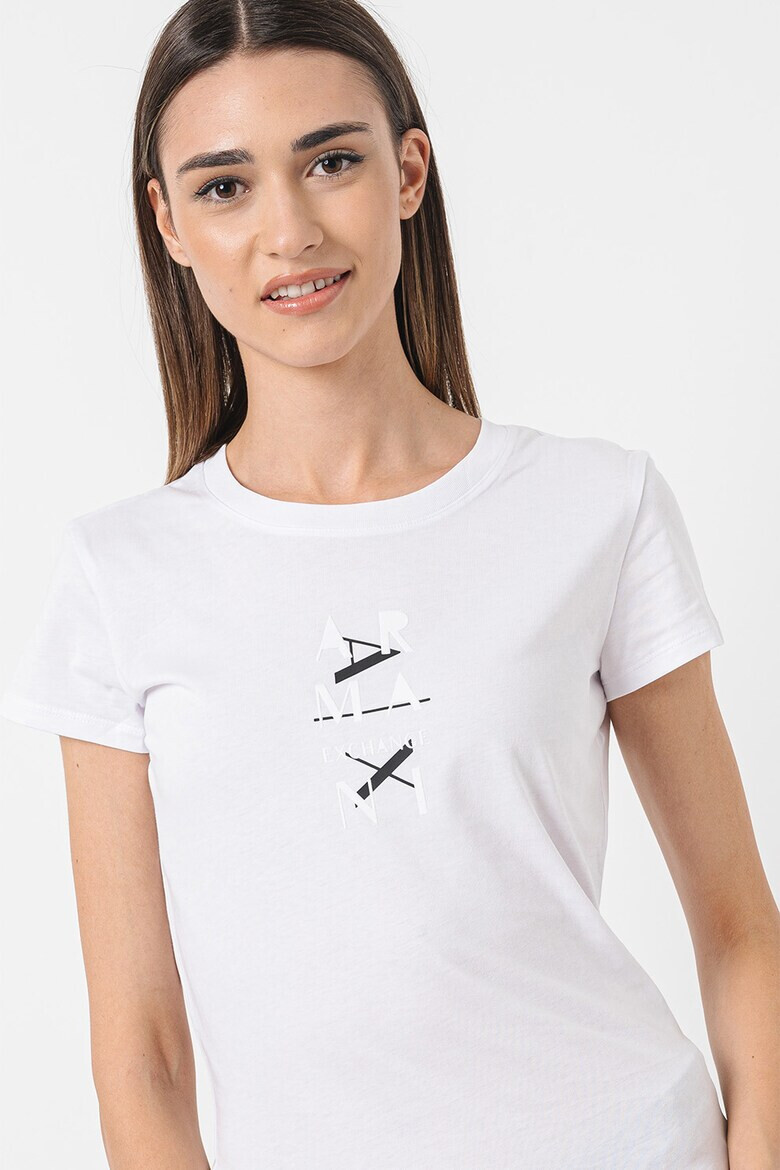 ARMANI EXCHANGE Памучна тениска с лого - Pepit.bg