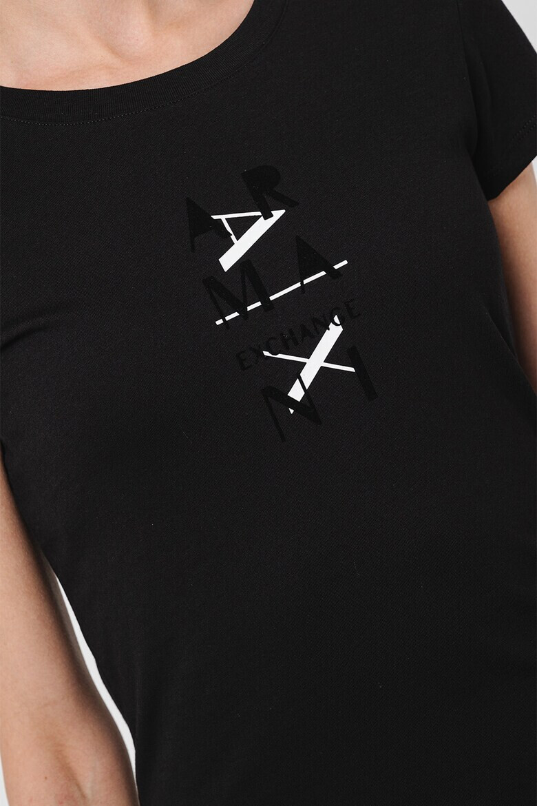ARMANI EXCHANGE Памучна тениска с лого - Pepit.bg