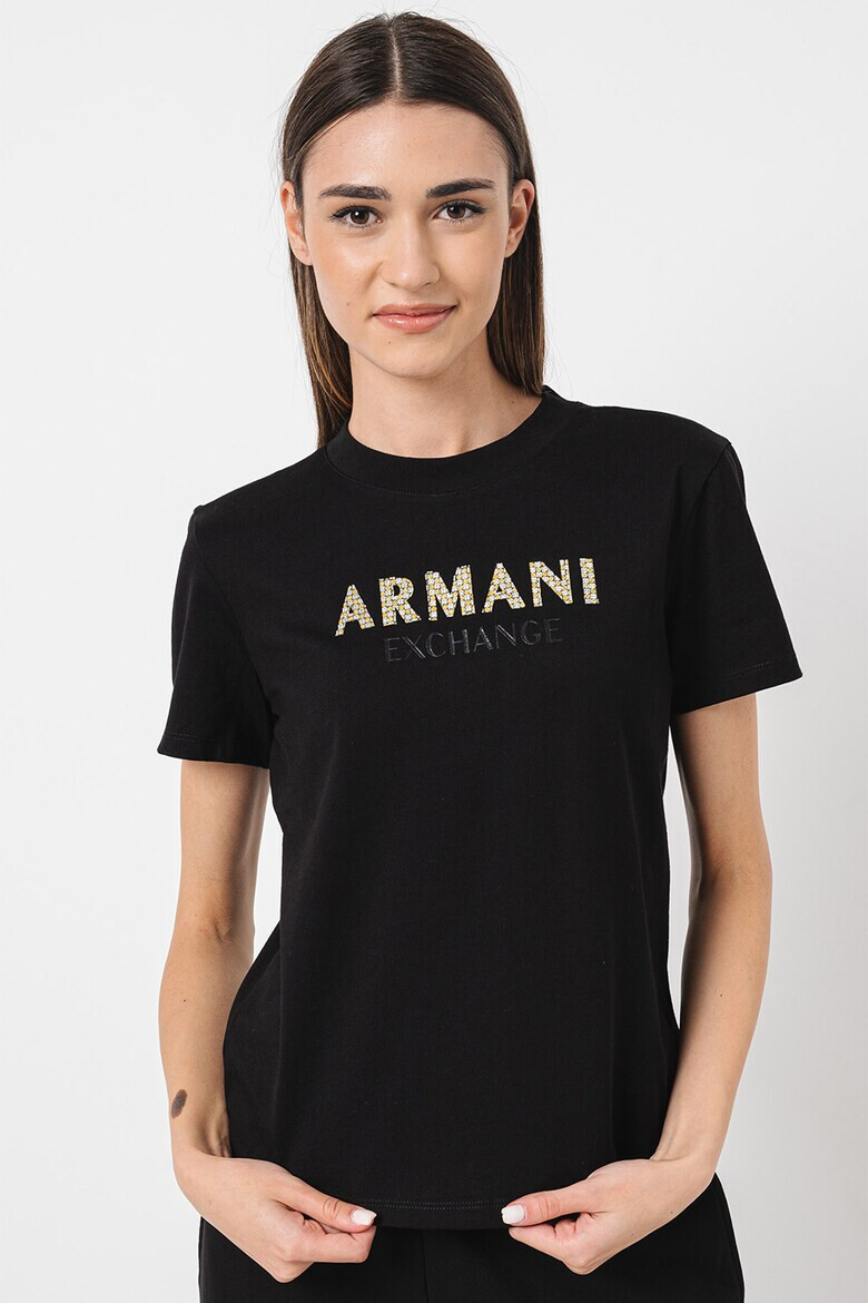 ARMANI EXCHANGE Памучна тениска с лого - Pepit.bg