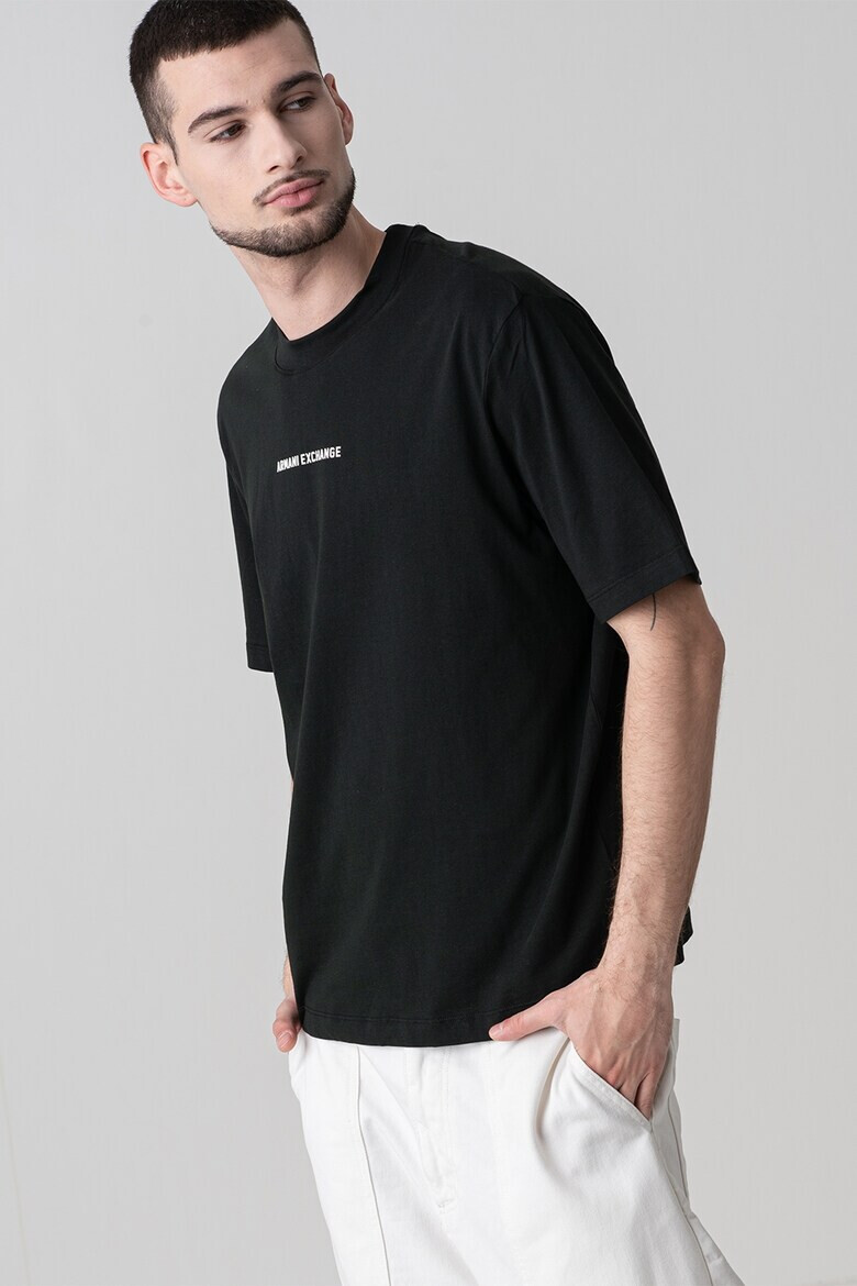 ARMANI EXCHANGE Памучна тениска с лого - Pepit.bg