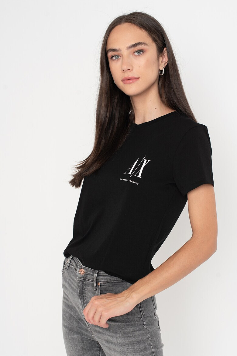ARMANI EXCHANGE Памучна тениска с лого - Pepit.bg
