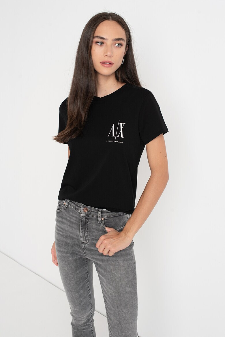 ARMANI EXCHANGE Памучна тениска с лого - Pepit.bg