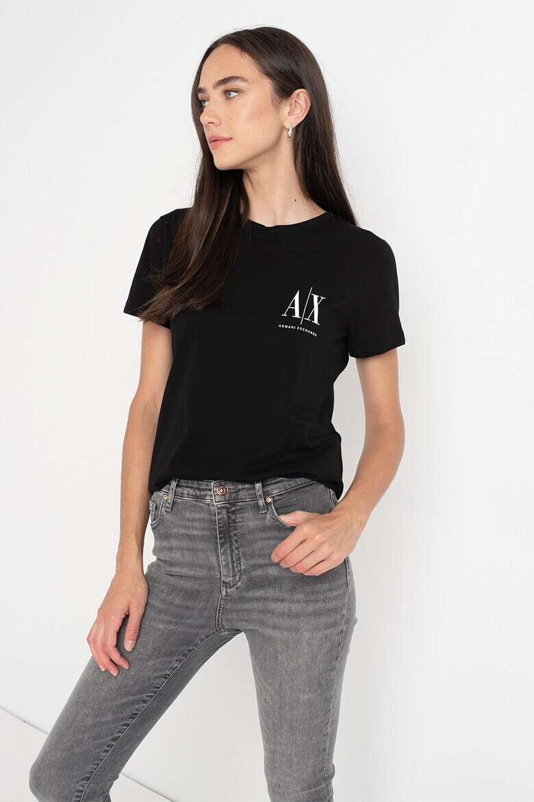 ARMANI EXCHANGE Памучна тениска с лого - Pepit.bg