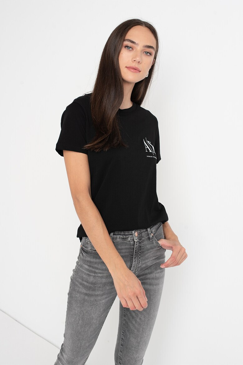 ARMANI EXCHANGE Памучна тениска с лого - Pepit.bg