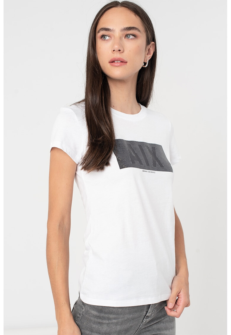ARMANI EXCHANGE Памучна тениска с лого - Pepit.bg