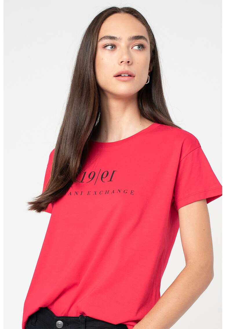 ARMANI EXCHANGE Памучна тениска с лого - Pepit.bg