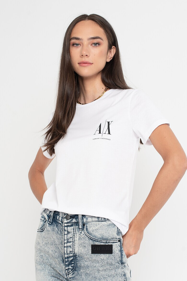 ARMANI EXCHANGE Памучна тениска с лого - Pepit.bg