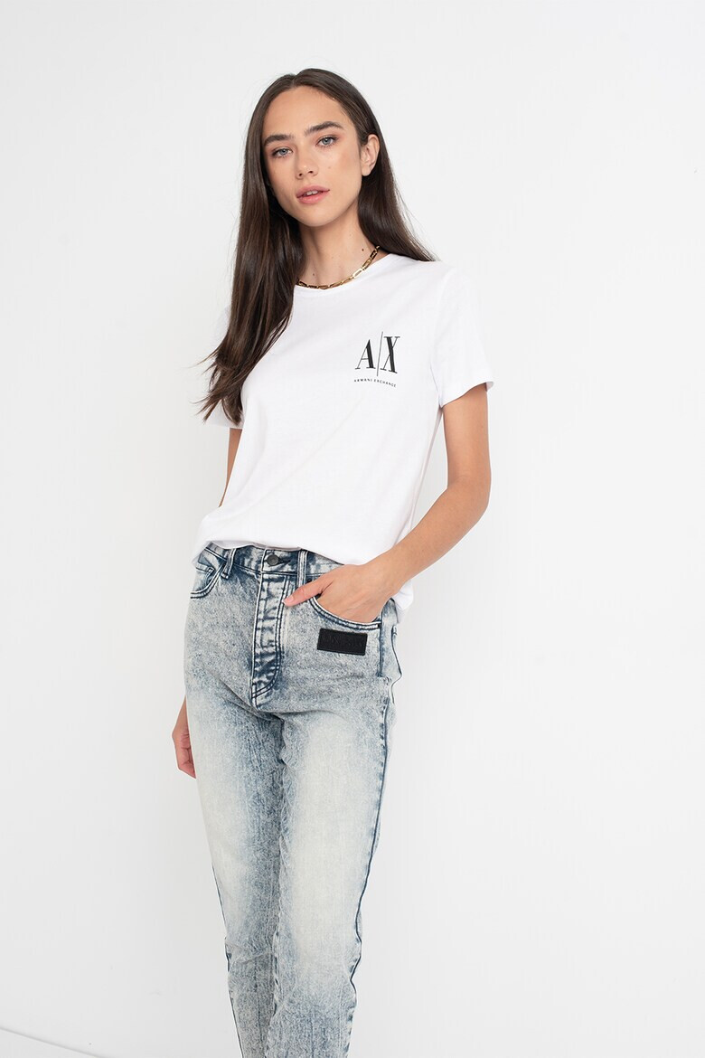 ARMANI EXCHANGE Памучна тениска с лого - Pepit.bg