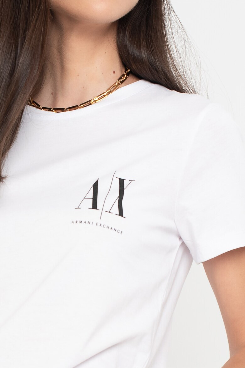 ARMANI EXCHANGE Памучна тениска с лого - Pepit.bg