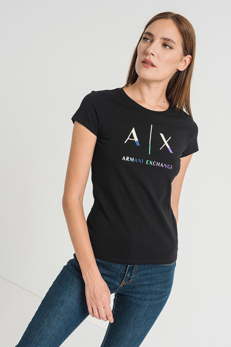 ARMANI EXCHANGE Памучна тениска с лого - Pepit.bg