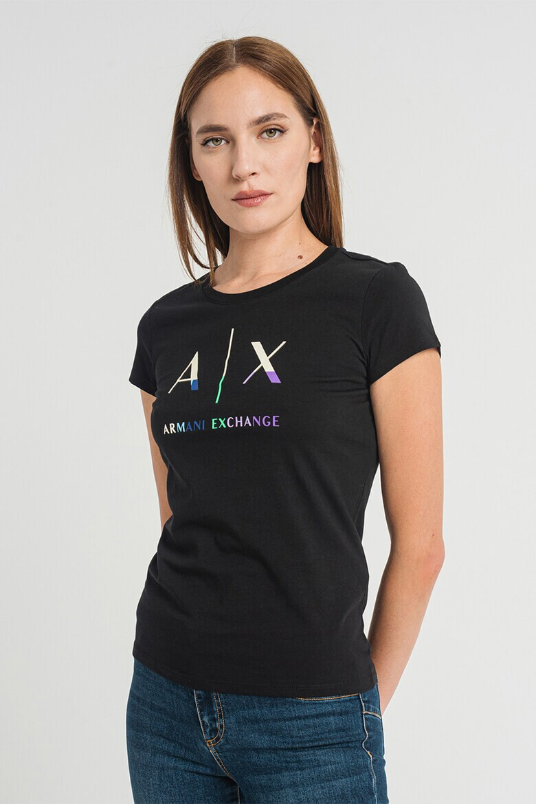 ARMANI EXCHANGE Памучна тениска с лого - Pepit.bg
