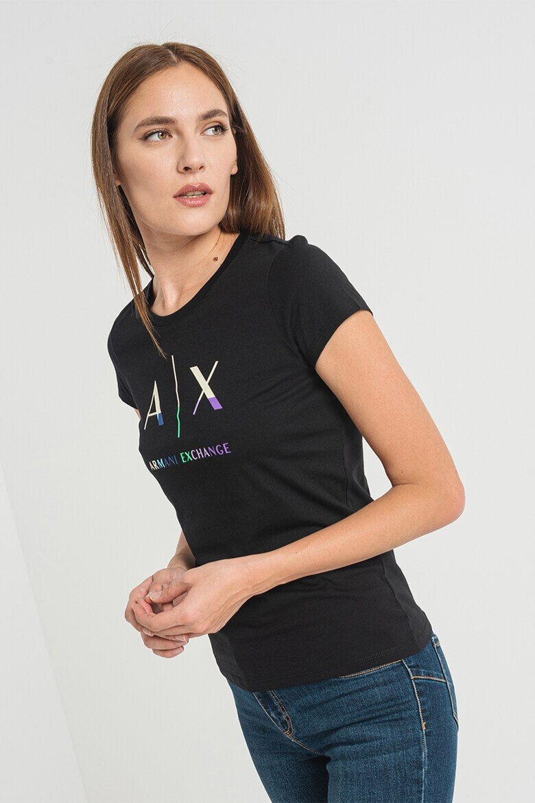 ARMANI EXCHANGE Памучна тениска с лого - Pepit.bg