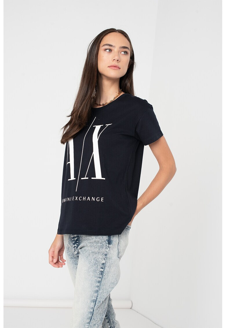 ARMANI EXCHANGE Тениска със свободна кройка и лого - Pepit.bg
