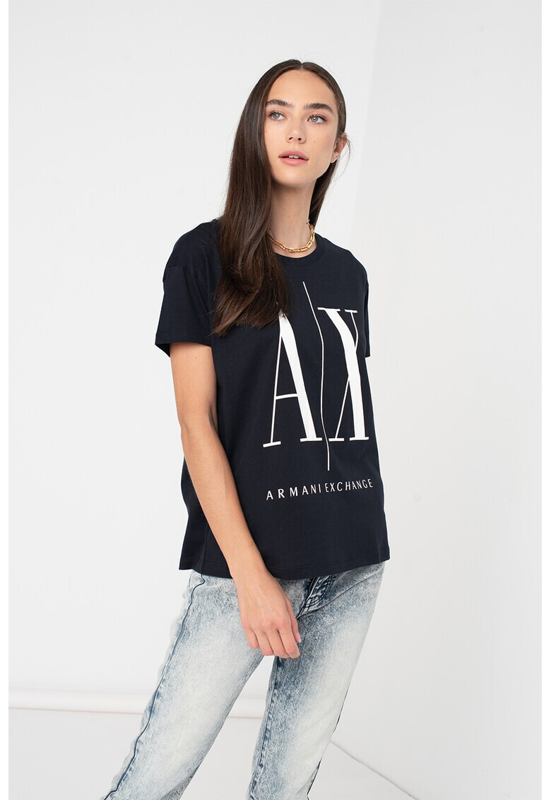 ARMANI EXCHANGE Тениска със свободна кройка и лого - Pepit.bg