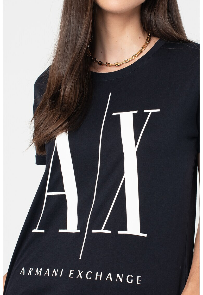 ARMANI EXCHANGE Тениска със свободна кройка и лого - Pepit.bg