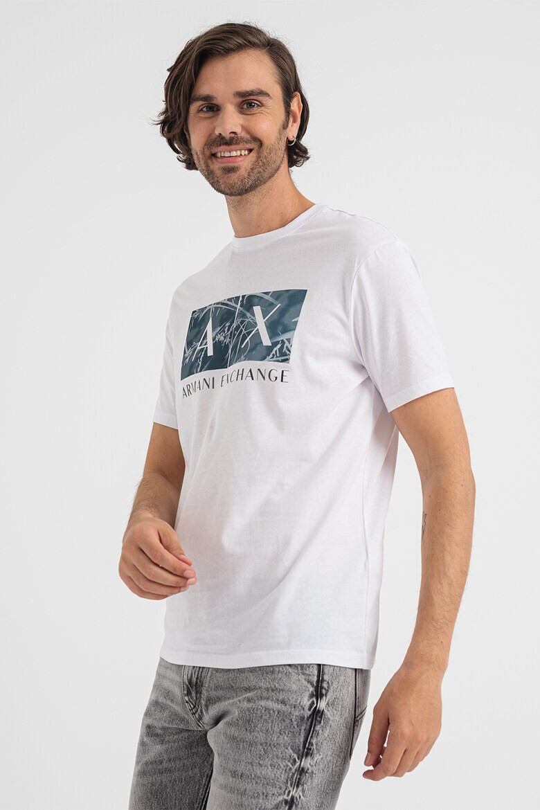 ARMANI EXCHANGE Памучна тениска с лого - Pepit.bg