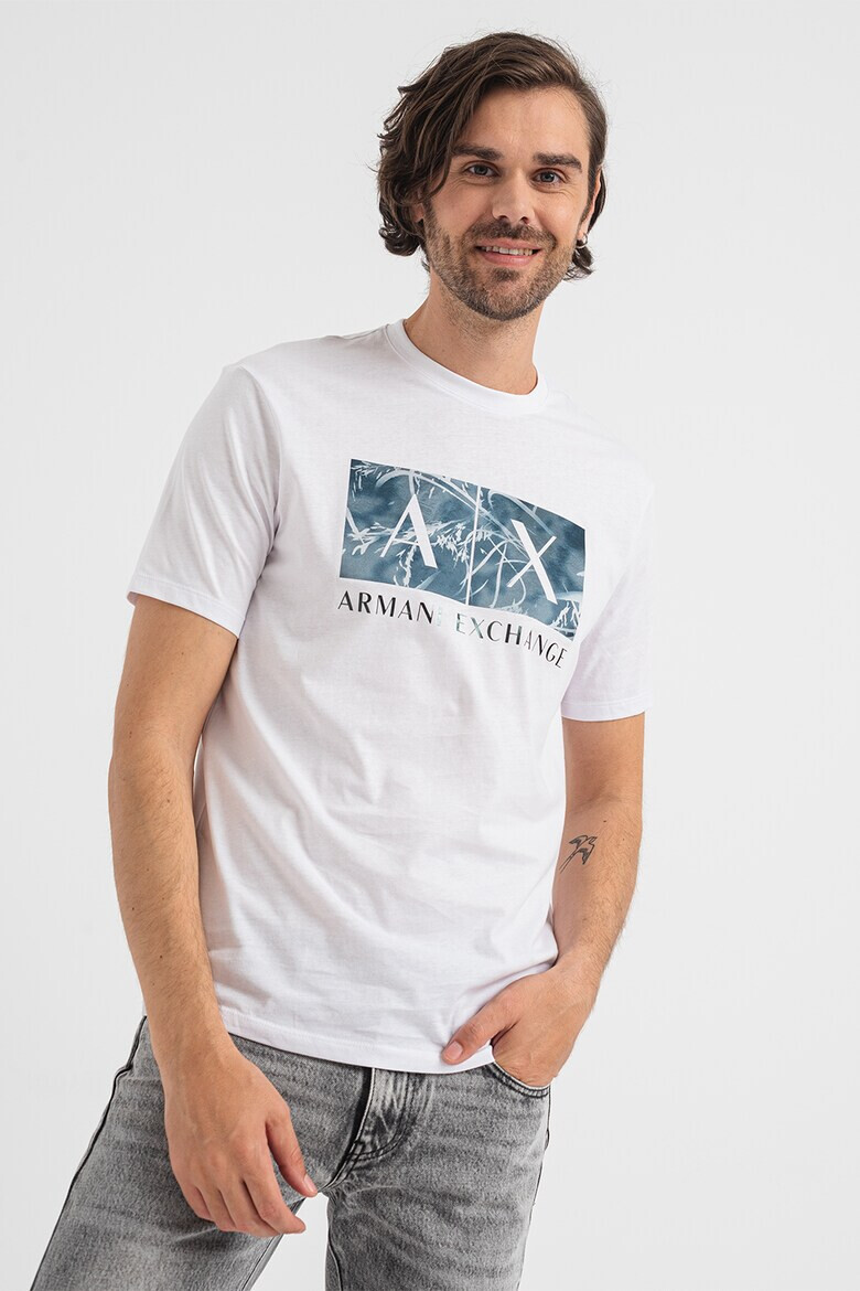 ARMANI EXCHANGE Памучна тениска с лого - Pepit.bg